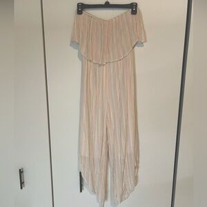 Rainbow stripe strapless jumper